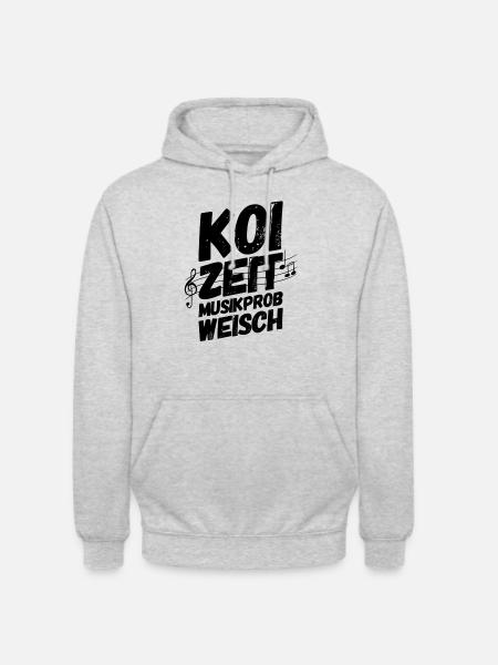 Koi Zeit Musikprob - Unisex Hoodie - Hellgrau meliert