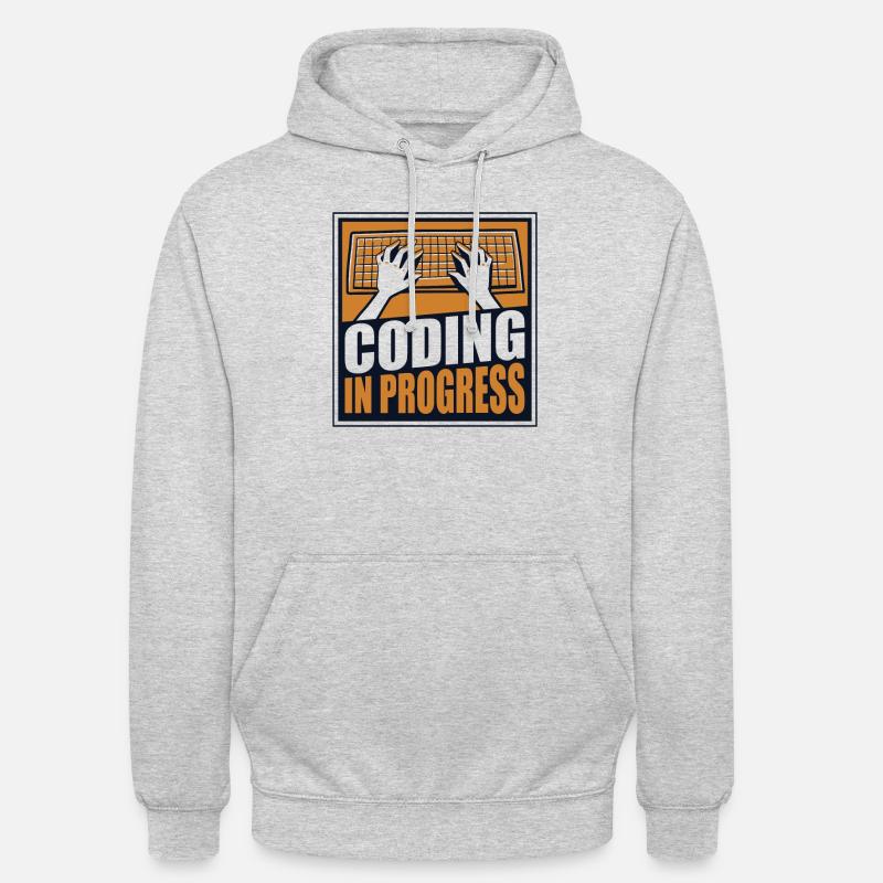 Coding In Progress Softwareingenieur Developer - Unisex Hoodie - Hellgrau meliert