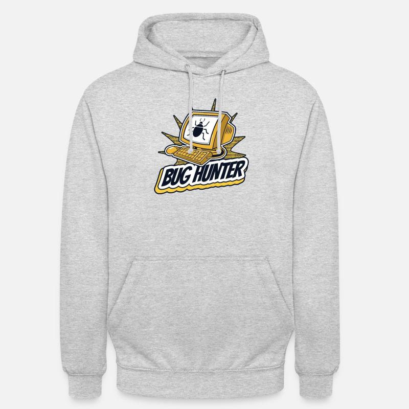 Bug Hunter Softwareingenieur Developer Coder - Unisex Hoodie - Hellgrau meliert