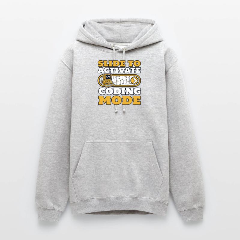 Slide To Activate Coding Mode Developer Coder Unisex Hoodie
