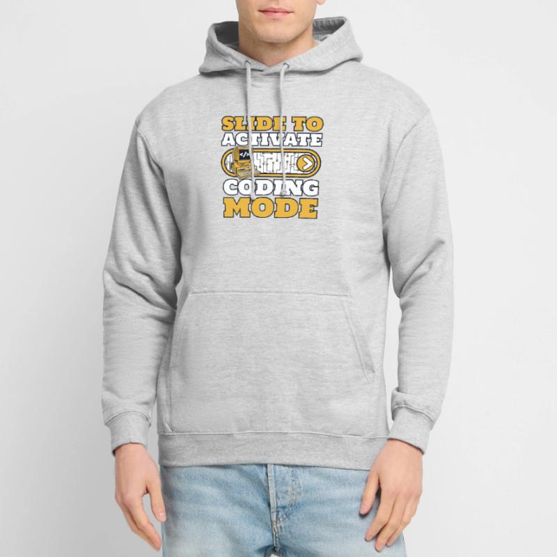 Slide To Activate Coding Mode Developer Coder Unisex Hoodie