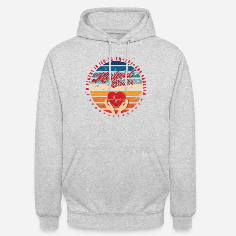 Medizinischer Assistent - Medizinischer Kodierer - Unisex Hoodie - Hellgrau meliert