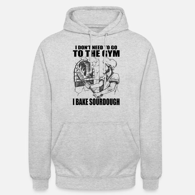 Sauerteig Starter Sauerteigbrot Backfans Backen - Unisex Hoodie - Hellgrau meliert