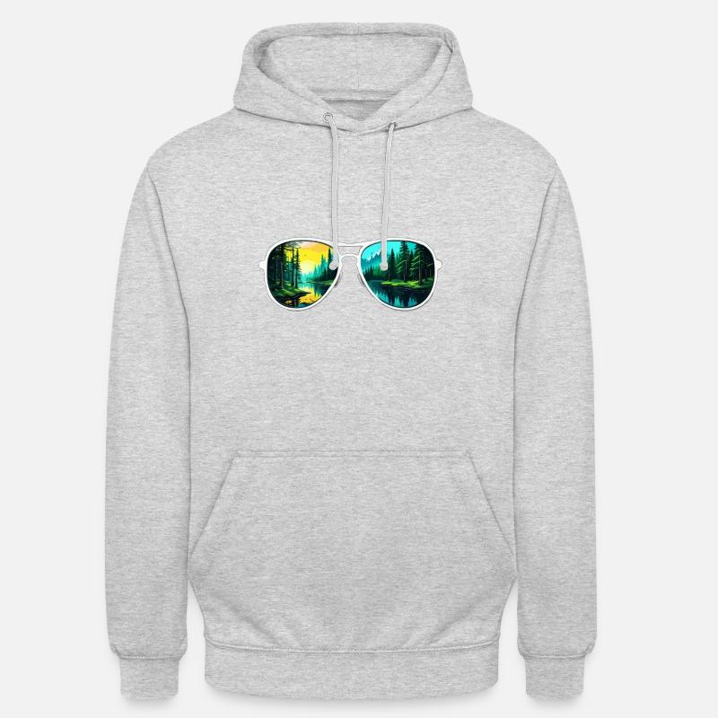 Sunglasses / Reflection / Forest / Reflection - Unisex Hoodie - light heather grey