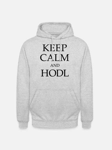 KEEP CALM AND HODL! - Unisex Hoodie - light heather grey