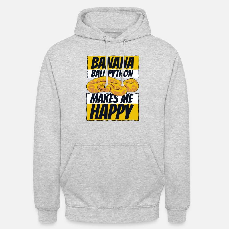 Me rend heureux Serpent Python Boule de banane Python Sweat-shirt à capuche unisexe