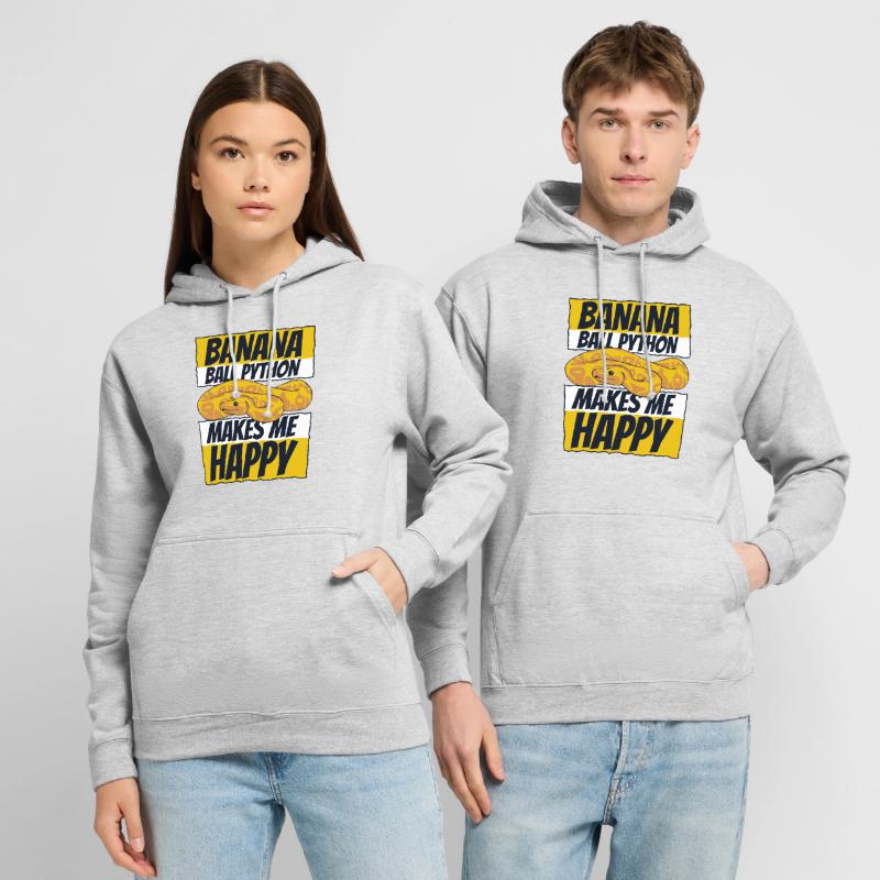 Me rend heureux Serpent Python Boule de banane Python Sweat-shirt à capuche unisexe