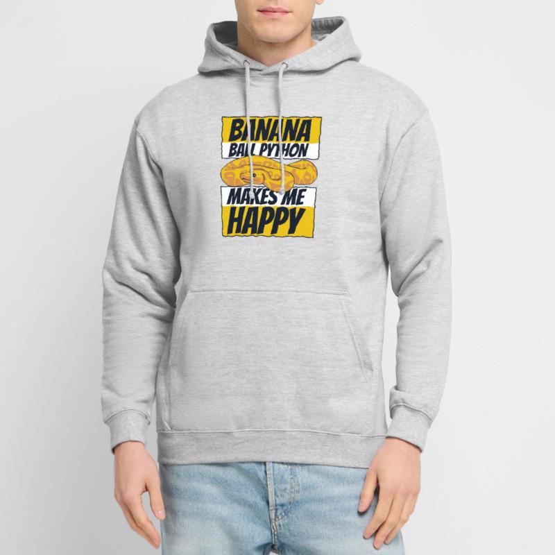 Me rend heureux Serpent Python Boule de banane Python Sweat-shirt à capuche unisexe