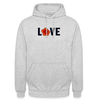 Love Gartenbau Schrebergarten Kleingarten - Unisex Hoodie - Hellgrau meliert - Vorne - Alina (178cm) & Michal (187cm)