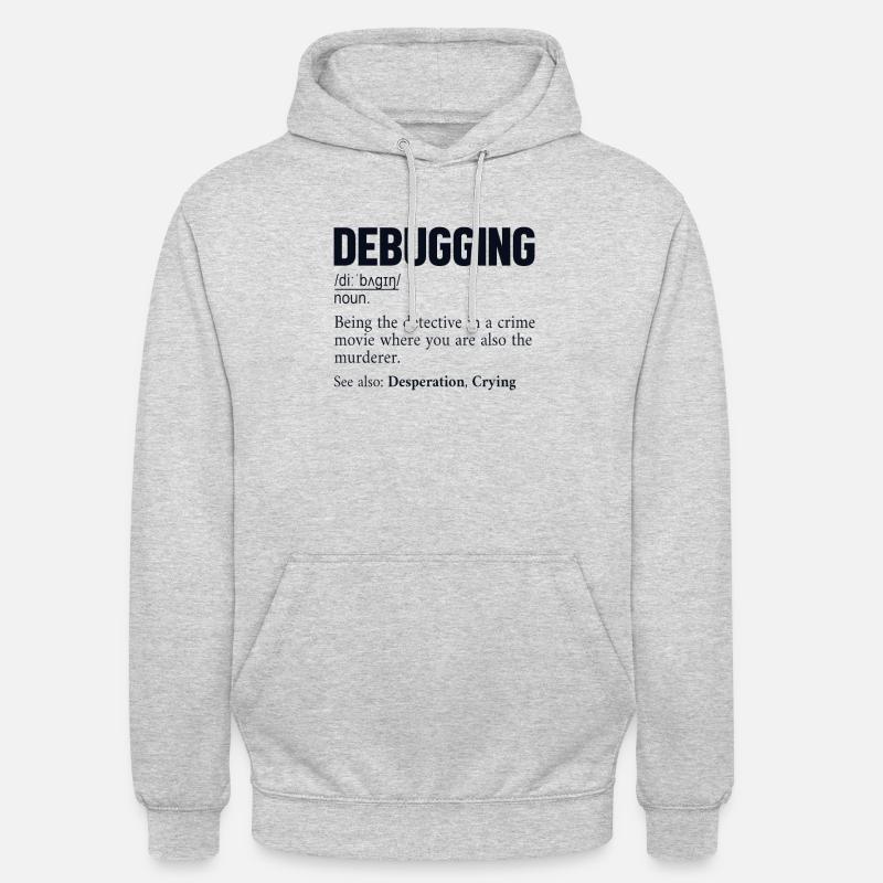 Debugging Definition Developer Coder Programmer - Unisex Hoodie - light heather grey