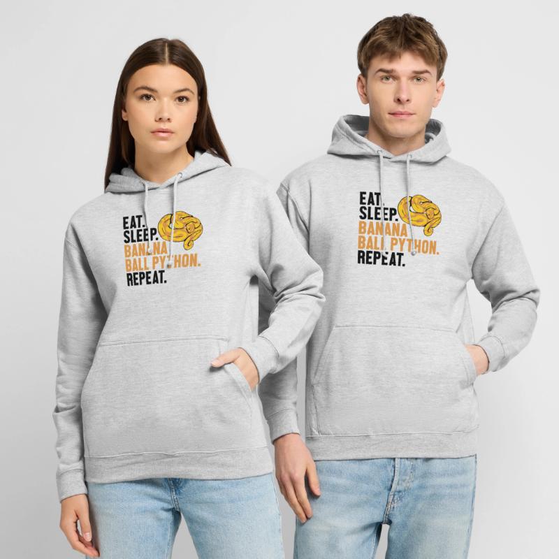 Manger dormir Boule de banane Python Répéter Boule de banane Sweat-shirt à capuche unisexe