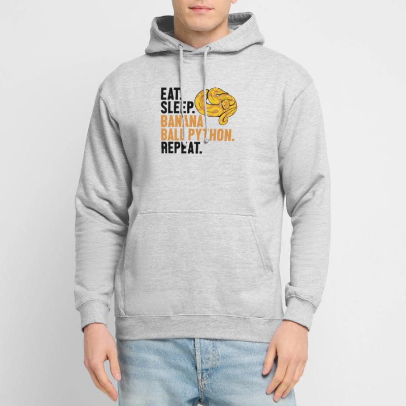 Manger dormir Boule de banane Python Répéter Boule de banane Sweat-shirt à capuche unisexe