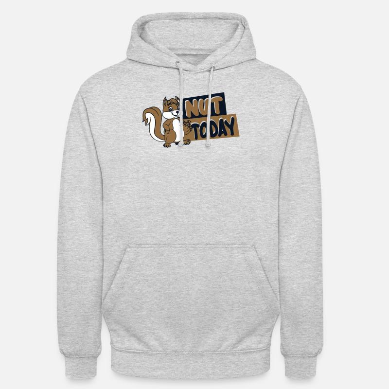 Nut Today Fuchshörnchen Grauhörnchen Squirrel - Unisex Hoodie - Hellgrau meliert