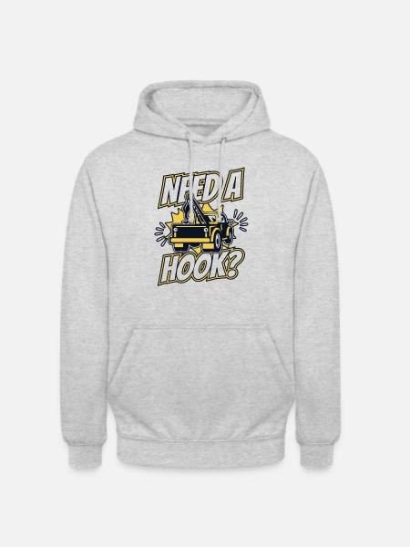 Need A Hook Abschleppfahrzeug Abschlepper - Unisex Hoodie - Hellgrau meliert