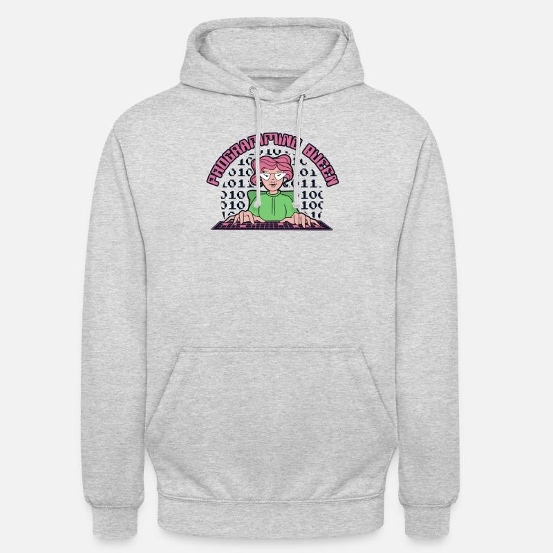 Programming Queen Softwareentwickler Developer - Unisex Hoodie - Hellgrau meliert
