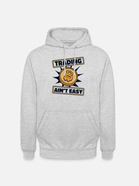 Trading Ain't Easy Blockchain Crypto - Unisex Hoodie - light heather grey