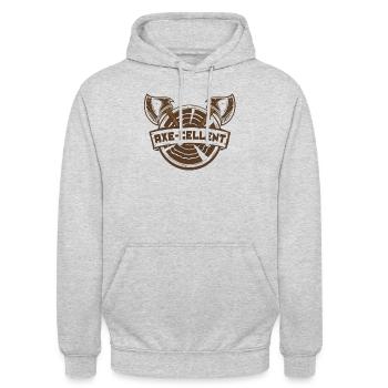 Axt Cellent Axt Wurfwettbewerb Spiel Axt - Unisex Hoodie - Hellgrau meliert - Vorne - Alina (178cm) & Michal (187cm)