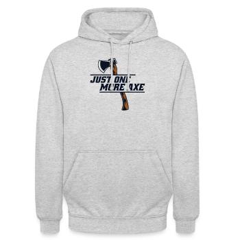 Nur noch ein Axt-Axt-Wurf-Wettbewerbsspiel - Unisex Hoodie - Hellgrau meliert - Vorne - Alina (178cm) & Michal (187cm)