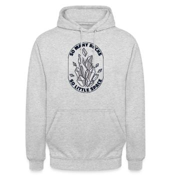 Beaucoup de roches peu d’espace géologue minéral - Sweat-shirt à capuche unisexe - gris clair chiné - Devant - Alina (178cm) & Michal (187cm)