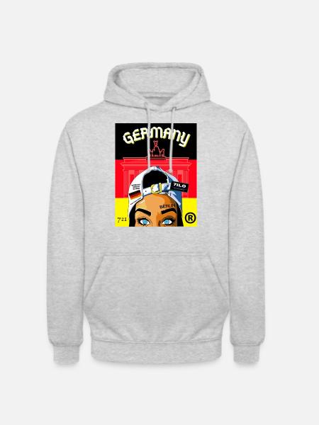 Germany 721 - Unisex Hoodie - Hellgrau meliert