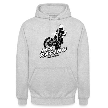 Supercross - Moto Cross - Motocross - Unisex Hoodie - light heather grey - Front - Alina (178cm) & Michal (187cm)