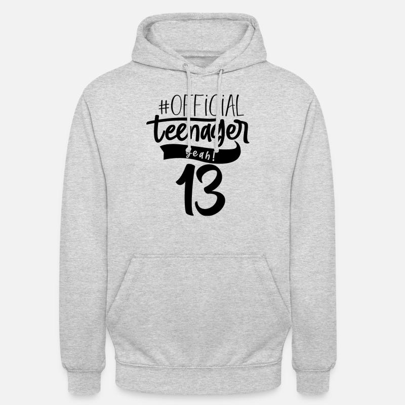 Official Ado 13e anniversaire gift - Sweat-shirt à capuche unisexe - gris clair chiné