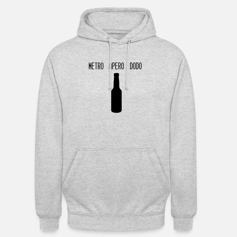 Metro apero dodo - Sweat-shirt à capuche unisexe - gris clair chiné