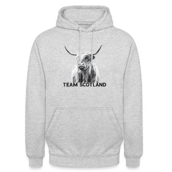 Scotland - Unisex Hoodie - Hellgrau meliert - Vorne - Alina (178cm) & Michal (187cm)