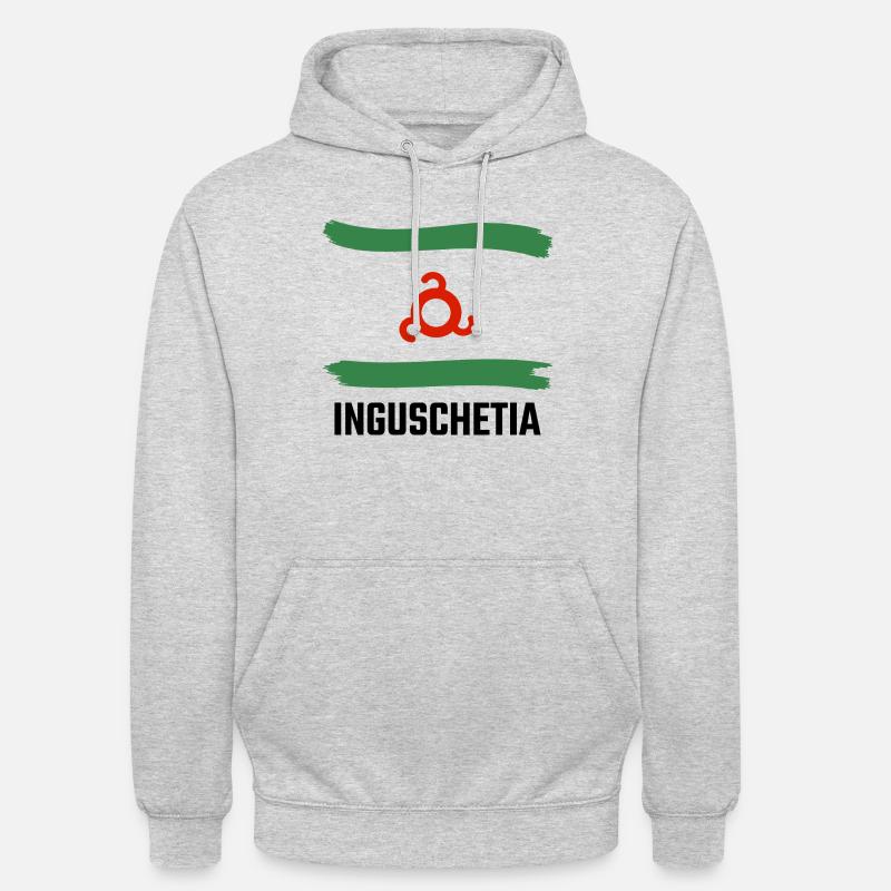 Ingouchie Ingouchie Drapeau ingouche Ing - Sweat-shirt à capuche unisexe - gris clair chiné