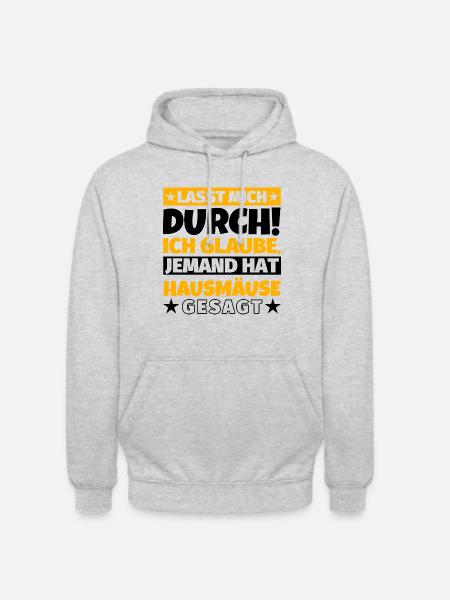 Hausmäuse - Unisex Hoodie - Hellgrau meliert