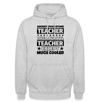 Antike Zivilisationen Lehrergeschenk - Unisex Hoodie - Hellgrau meliert - Vorne - Alina (178cm) & Michal (187cm)