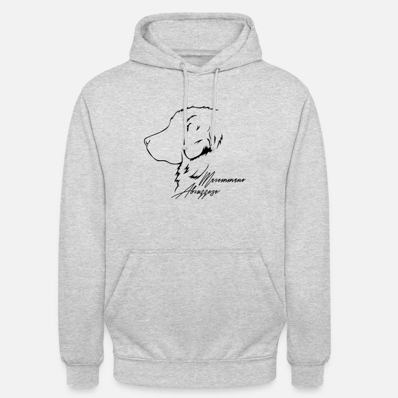 MAREMMANO ABRUZZESE Profil Chiens Wilsigns - Sweat-shirt à capuche unisexe - gris clair chiné