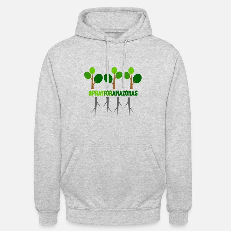 Priez pour Amazon 3.0 - Sweat-shirt à capuche unisexe - gris clair chiné