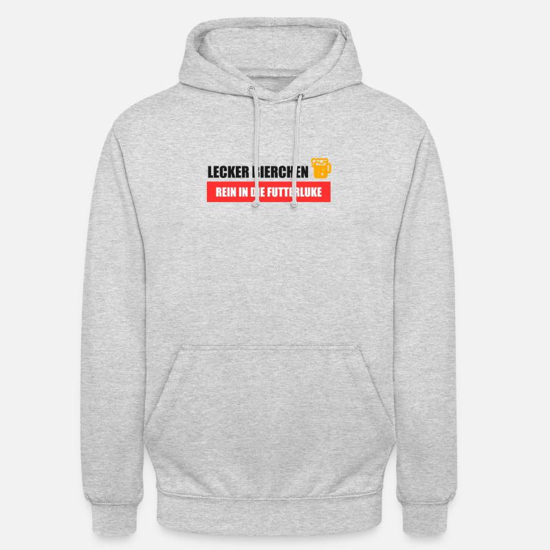 Lecker Bierchen Futterluke - Unisex Hoodie - Hellgrau meliert