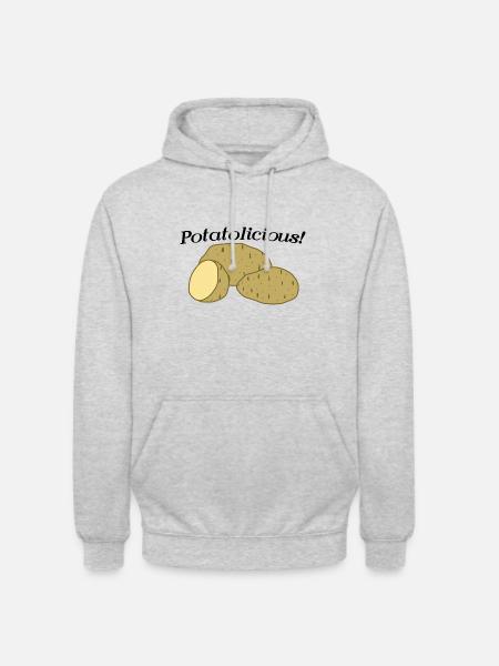 Potatolicious Vegetables Healthy Eating Potatoes - Unisex Hoodie - light heather grey