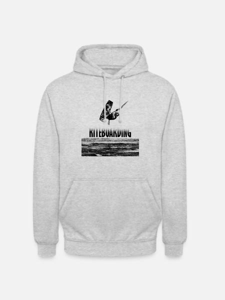 Kitesurf - Unisex Hoodie - Hellgrau meliert