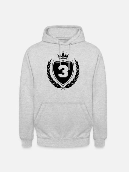 wappen 3 - Unisex Hoodie - Hellgrau meliert