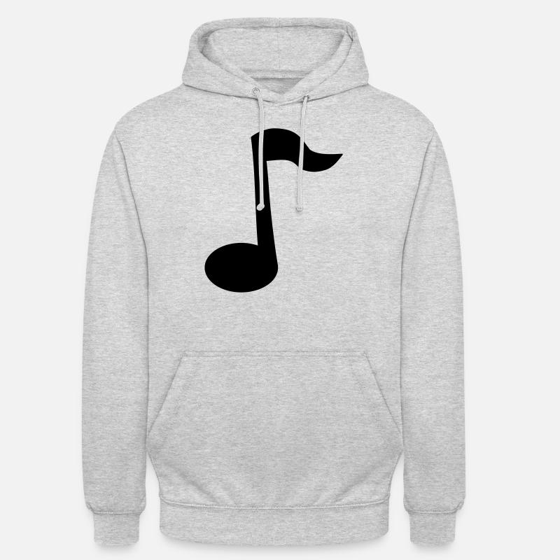 Note - Sweat-shirt à capuche unisexe - gris clair chiné