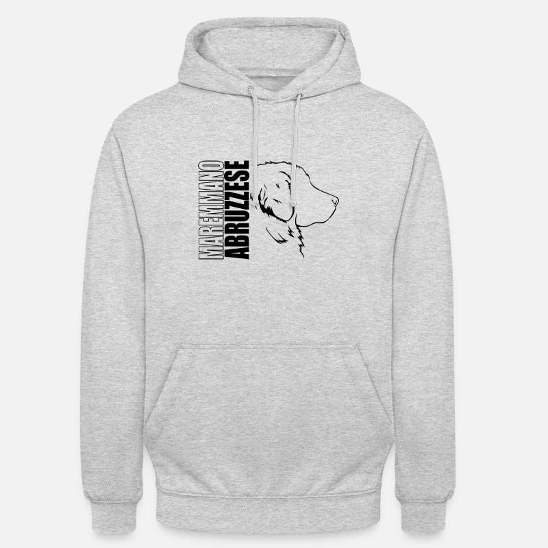 MAREMMANO ABRUZZESE Profilo Cani Cani Wilsigns - Felpa con cappuccio unisex - grigio chiaro melange