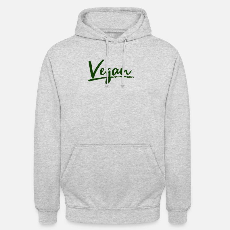 végétalien - Sweat-shirt à capuche unisexe - gris clair chiné
