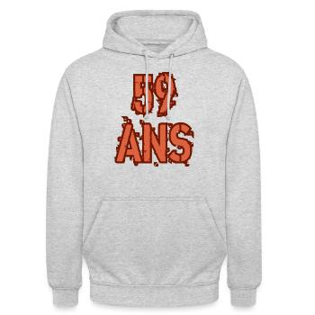 59 ANS - Sweat-shirt à capuche unisexe - gris clair chiné - Devant - Alina (178cm) & Michal (187cm)