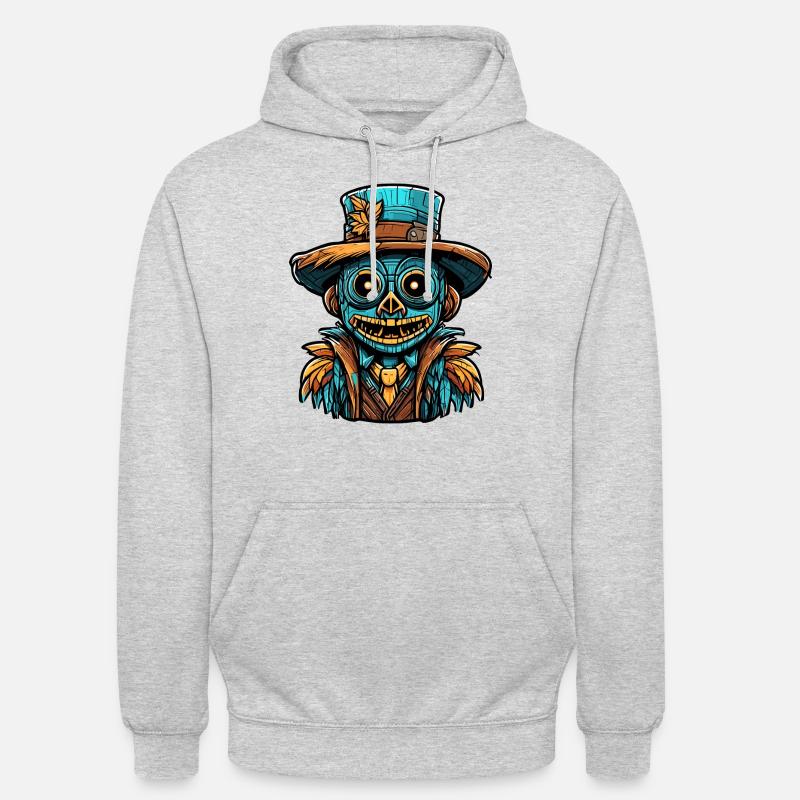 Vogelscheuche / Erntehelfer / Maisfeld / Feld - Unisex Hoodie - Hellgrau meliert