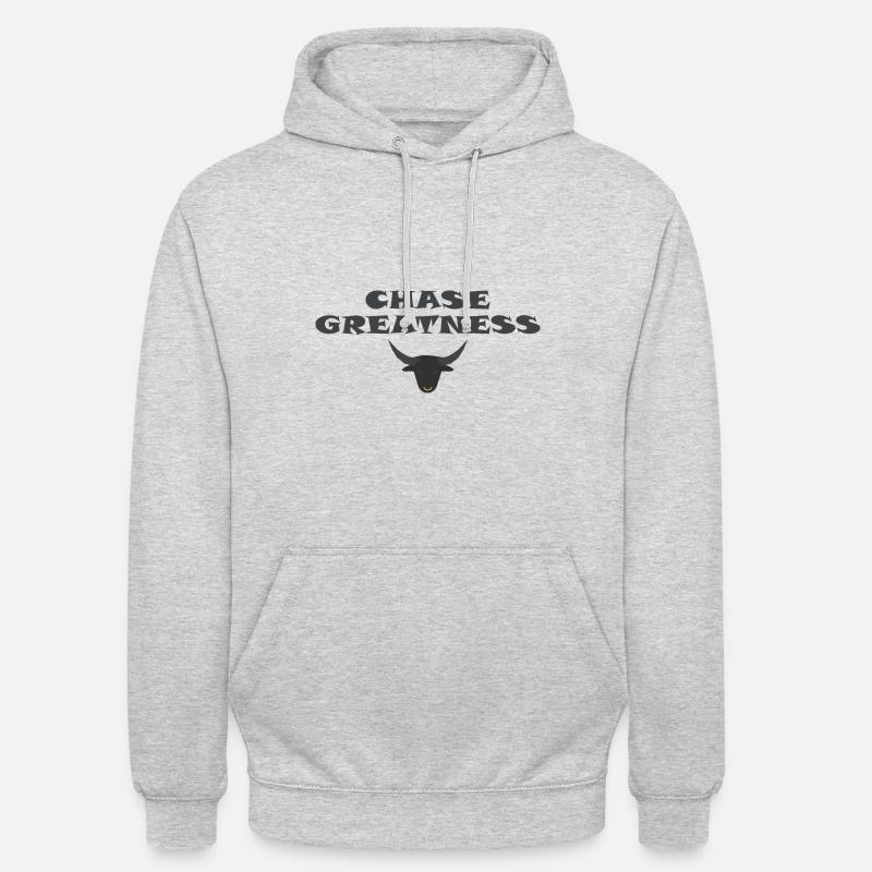 Chase Greatness Taurus Tshirt Design - Unisex Hoodie - light heather grey