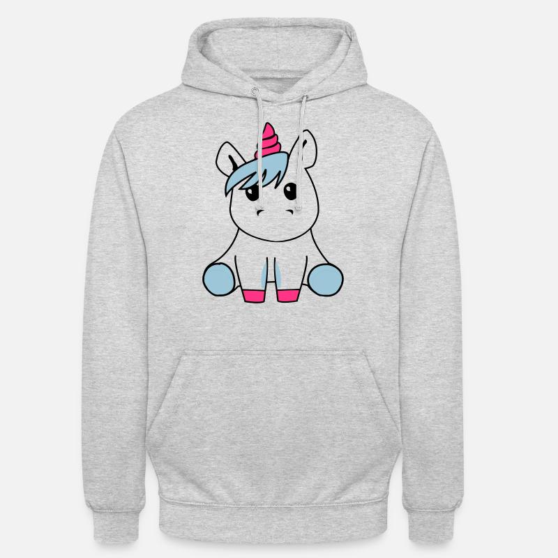 kleines Einhorn - Unisex Hoodie - Hellgrau meliert