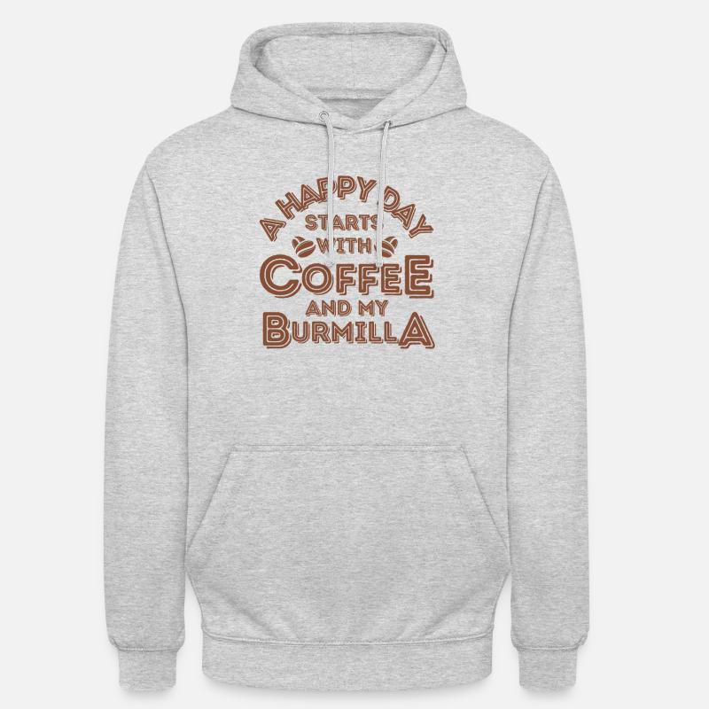 Burmilla Cat Café Café - Sweat-shirt à capuche unisexe - gris clair chiné