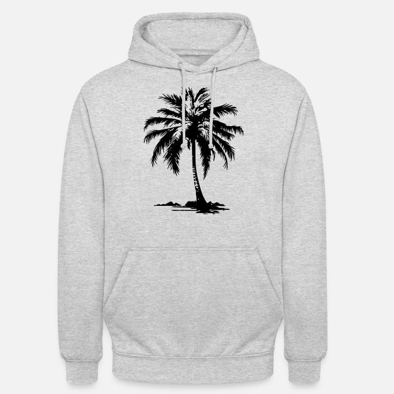 Symbole de Palm Island - Sweat-shirt à capuche unisexe - gris clair chiné