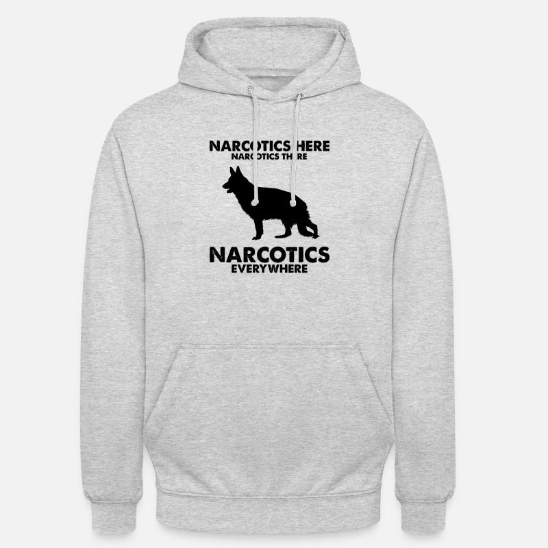 Design Deutscher Schäferhund Polizei Design - Unisex Hoodie - Hellgrau meliert
