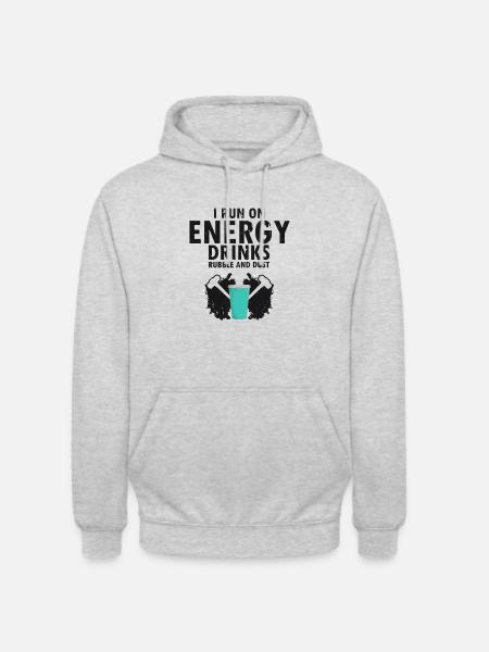 Démolition et rénovation de maisons - Sweat-shirt à capuche unisexe - gris clair chiné