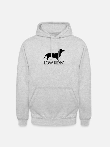 Dachshund Low Ridin ' - Unisex Hoodie - light heather grey