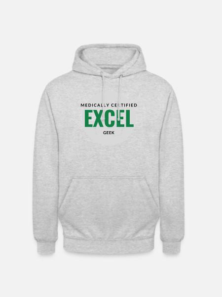 Medically Certified Excel Geek - Unisex Hoodie - light heather grey